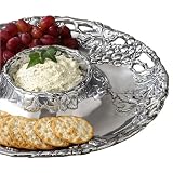 Arthur Court Grape 14-Inch Round Chip and Dip Tray