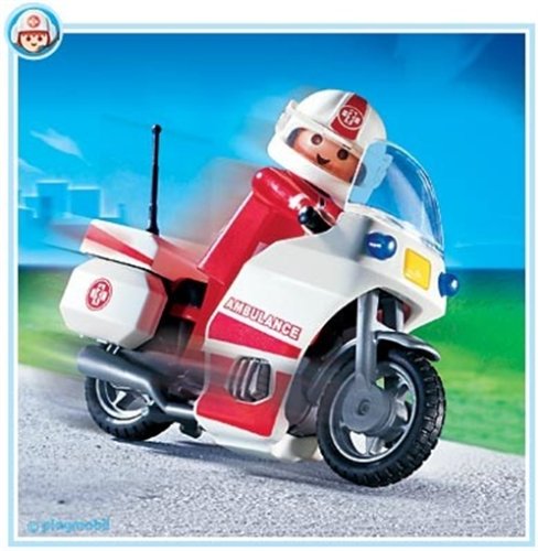 Childrens Toyshop  Toys : Playmobil - Emergency Motorbike 4224