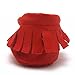 Sayoyo Baby Red Tassels Soft Sole Leather Infant Toddler Prewalker Shoes (6-12 months, Red)