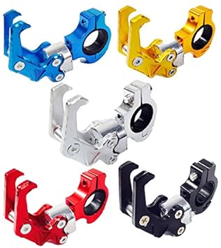 【クリックで詳細表示】PCX GROM などに対応 汎用 アルミ コンビニ フック 22.2 mm ハンドル 用 バイク や 自転車 に合う ゴールド： スポーツ＆アウトドア