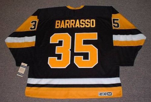 Buy TOM BARRASSO Pittsburgh Penguins 1992 CCM Vintage Throwback Away Hockey Jersey