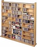 IMAGE OF CD / DVD / VHS 1500 Media Storage Rack in Oak Finish