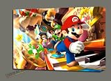 SUPER MARIO PARTY TIME CANVAS ART GALLERY WRAP MOUNTED FRAME 28X20