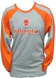 Men`s University of Illinois Fighting Illini L/S Heather Gray Overdrive Tee