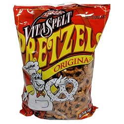 VitaSpelt Mini Pretzels, Original Spelt Pretzel, 7-Ounce Bags (Pack of 12)