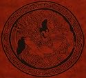"Dragon and Maiden, Rust Celtic Sarong" 44" X 66" Sarong