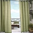 Belize Outdoor Grommet Top Curtain Panel in Green Size: 63 H x 50 W