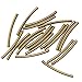 Antiqued Brass Curved Tube Noodle Beads 26mm (20 Beads)