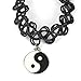 Sannysis Black Retro Henna Vintage Tattoo Yin Yang Choker Necklace