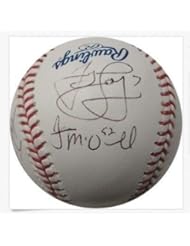 Collectibles: Sweet lou Johnson James Loney James Mcdonald Signed MLB Baseball LA Dodgers - Autographed Baseballs - Sports Memorabilia