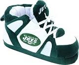 Comfy Feet Men's New York Jets 01 Indoor Slippers,Green/White,L M US