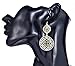 Girl Era Gourd Shape Mutil Rhinestone,Filigree Flowers Round Drop Earrings