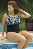 Delta Burke Pick Up Sticks Plus Size One Piece Swimsuit - Women's Swimsuit Plus Size Swimsuits