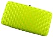 LIME GREEN Raised Geometric Two Tone Hard Case Wallet