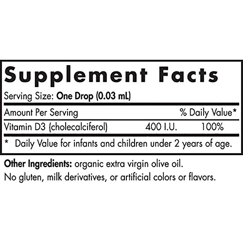 Nordic Naturals Baby’s Vitamin D3 Drops, Healthy Bones and Immune