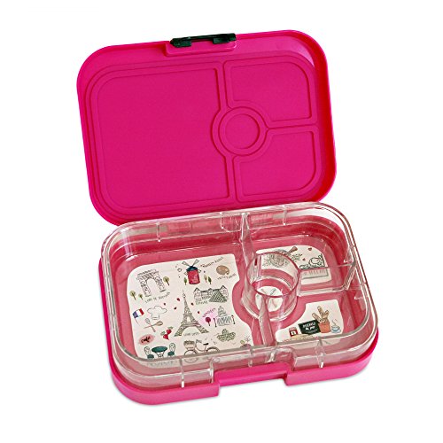 YUMBOX Leakproof Bento Lunch Box Container (Parisian Pink) for Kids and Adults with Glow-in-the-dark Stars!