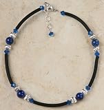 510S2013YrL. SL160  Anklet   Swarovski Crystal and Lapis