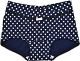 マミールナ ドット柄フロントクロスショーツ M ネイビー ベア天竺 #22121