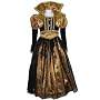 Child Gold & Black Renaissance Gown Costume