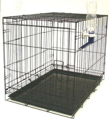 Brand New Folding Dog Cat Kennel Crate Cage 42x25x29 w/Drinking Tube SA42PC