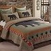 Duke Imports Virah Bella Collection - Phyllis Dobbs - 3 Piece Bear and Paw Patchwork Cabin Lodge Quilt Set - Full/Queen Size