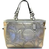 AUTHENTIC COACH PIECED C GALLERY TOTE 13121 (Gold/White)