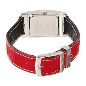 Tommy Hilfiger Women's 1780565 Crystal Reversible Red And Navy Leather Strap Watch