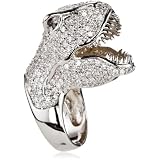 nOir Fantasia Silver Dinosaur Ring