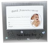from Baby / Christening New Baby Boy  Birth Announcement  Photo Picture Frame Gift