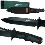 Mtech Covenant Covert Black Blade Survival Knife with sheath