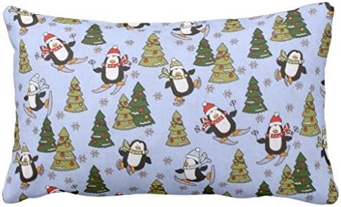 Lightenin Christmas Rudolph Red Nosed Reindeer Cotton Canvas Pillow Cover, 20-Inch x 30-Inch