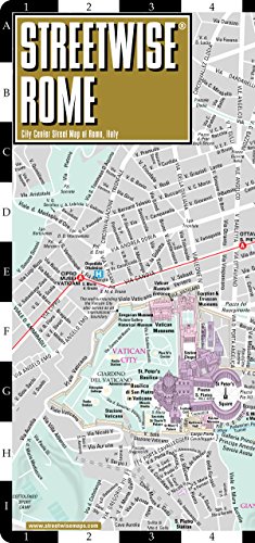Streetwise Rome Map - Laminated City Center Street Map of Rome, Italy - Folding pocket size travel map with metro map, subway