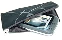 Nokia E71 :: U-Bop zPOUCH Dual Corner Zip Carrying Case (Black and Silver)