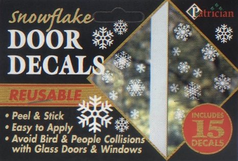 Door Decals - Snowflake - 15 decals