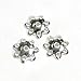 6 pcs .925 Bali Sterling Silver Round Flower Caps Bead 6.5mm/Findigns/Bright