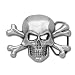 Skull and Crossbones Pewter Belt Buckle