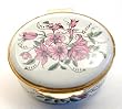 Enamel Box - Pink & Ivory Floral