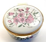 Enamel Box - Pink & Ivory Floral