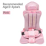 チャイルドシールド　子供　保護　簡易型　座席　持ち運びに便利　ベビーチェア　0月～4歳 車用品　 (ピンク)