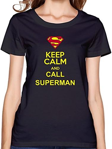 OYFFMT Women's Superman Logo T-shirt - S Black