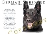 German Shepherd BLACK Human Trainer Mouse Pad Dog Mousepad