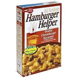 Hamburger Helper Double Cheeseburger Macaroni, 6-Ounce Boxes (Pack of 12)
