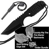Survival Tanto Emergency Fire Starter Hunting Knife