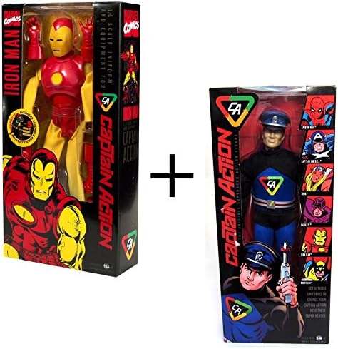 Iron Man Classic Covers Uniform + Captain Action 1/6 Scale Action Figure Bundle
