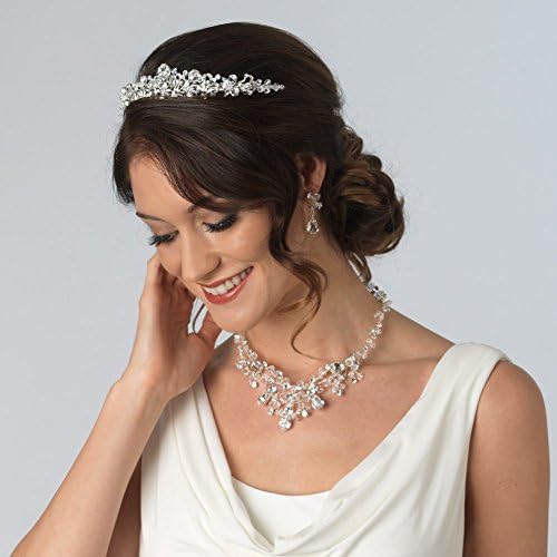 Elegant Bridal Designs Women's Crystal &amp; Rhinestone Bridal Tiara Crown for Weddings