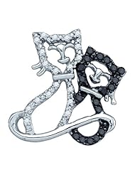 0.17CT DIAMOND CAT PENDANT