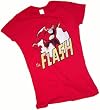 The Flash Crop Sleeve Fitted Juniors T-Shirt