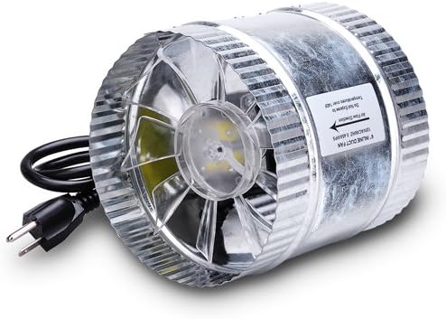 6" Inline Duct Booster Fan 160 CFM 6 Inch Cooling Vent Hydroponics