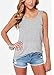 Women's O Neck Backless Sexy Black Short T Shirt Tank Top Gray M