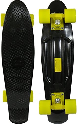Skateboard - Black Deck/Yellow Wheels/Yellow Trucks